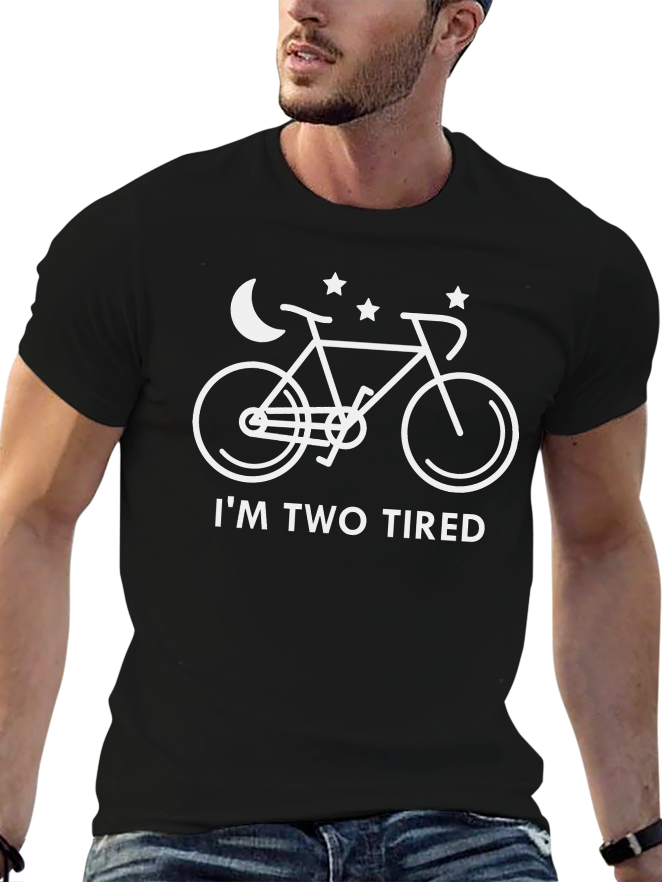 Im Two Tired Bicycle Graphic Tee - Black