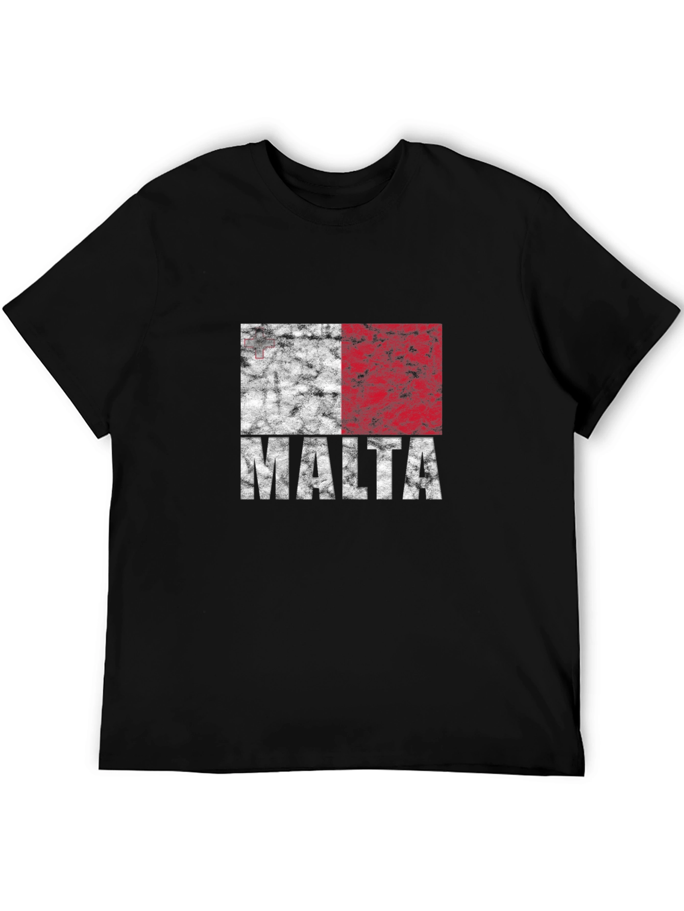 Malta Flag T-Shirt - Distressed Design