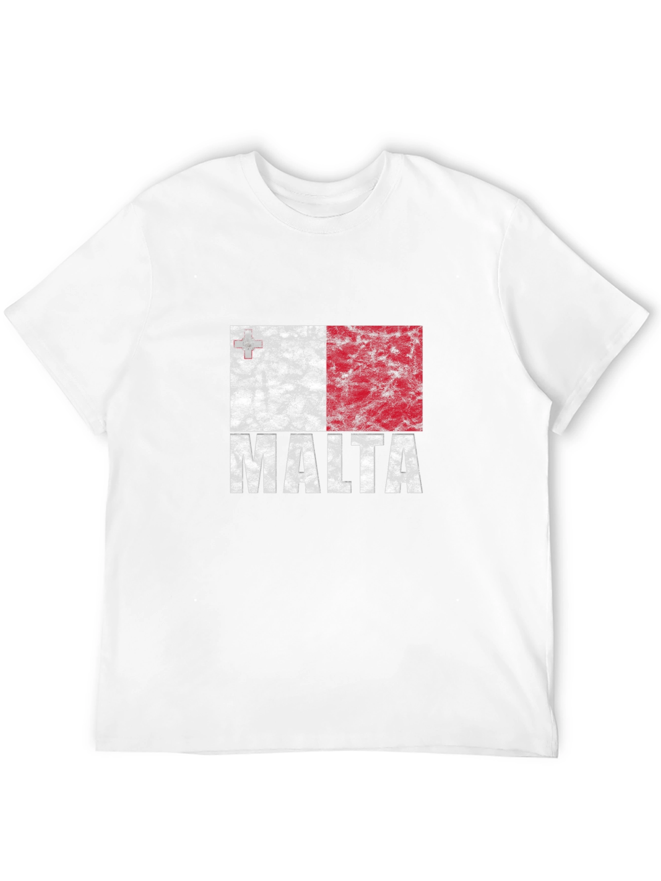 Malta Flag T-Shirt - Distressed Design