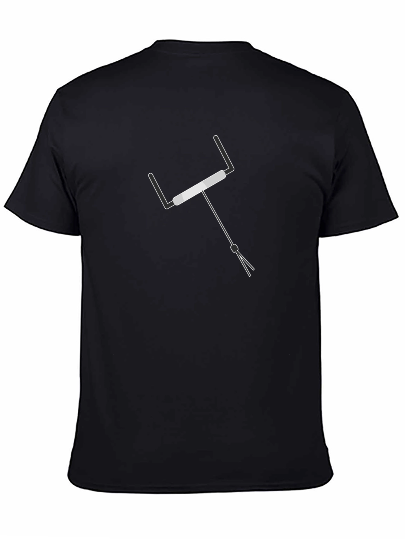 Rugby Goal Post Graphic Tee - Black Cotton T-Shirt