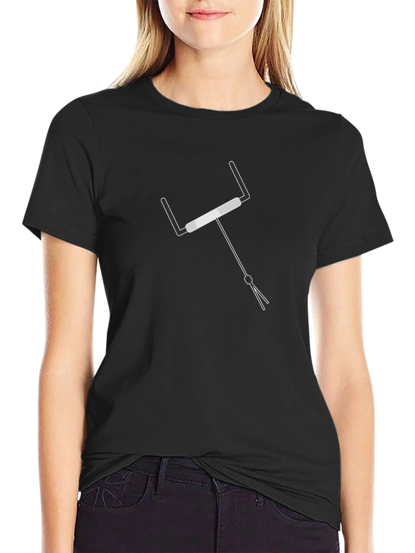 Rugby Goal Post Graphic Tee - Black Cotton T-Shirt