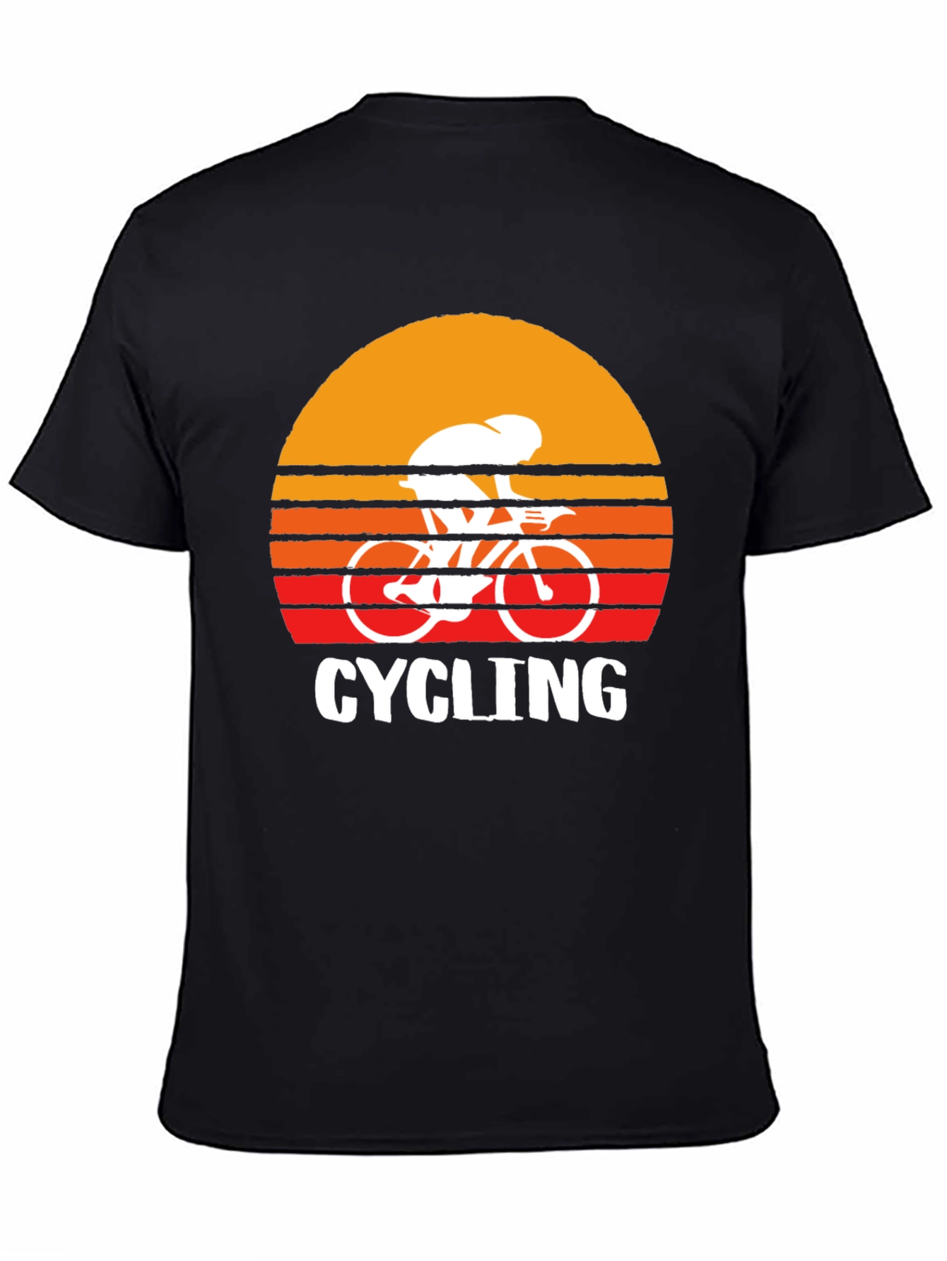 Retro Cycling Sunset Graphic T-Shirt