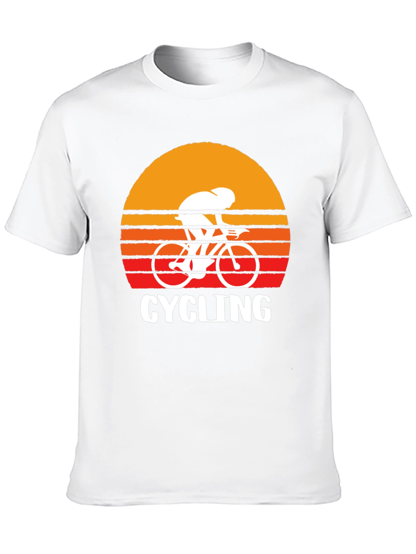 Retro Cycling Sunset Graphic T-Shirt