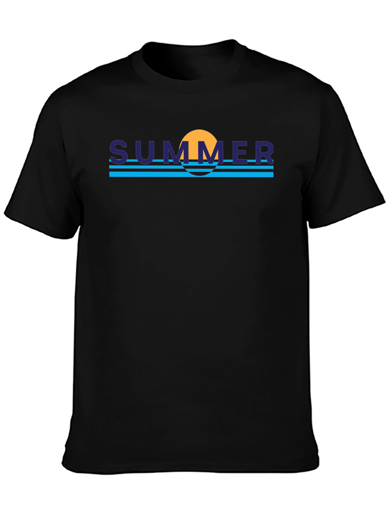 Summer Vibe Graphic Tee - Trendy Black T-Shirt