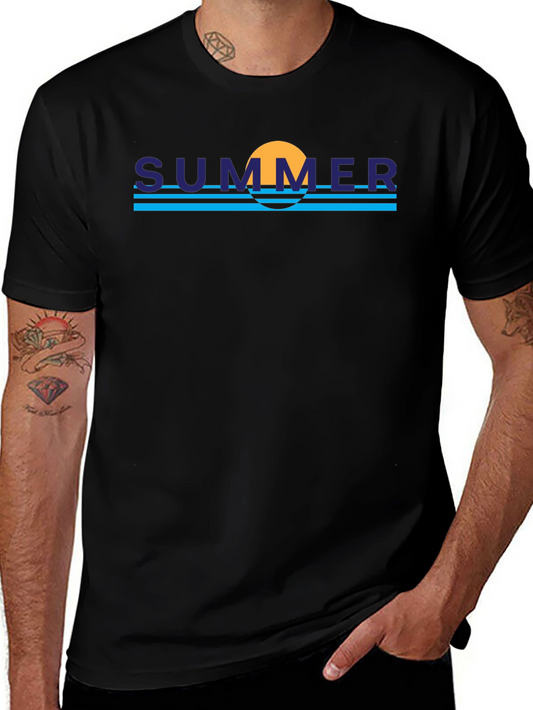 Summer Vibe Graphic Tee - Trendy Black T-Shirt