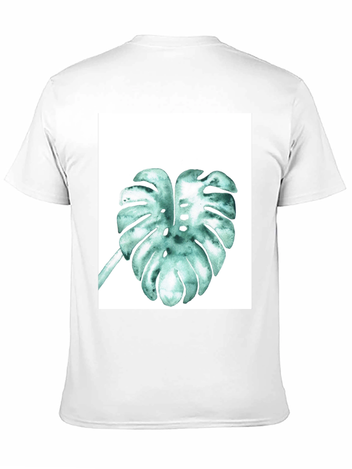 Monstera Leaf Graphic Tee - Black Cotton Comfort
