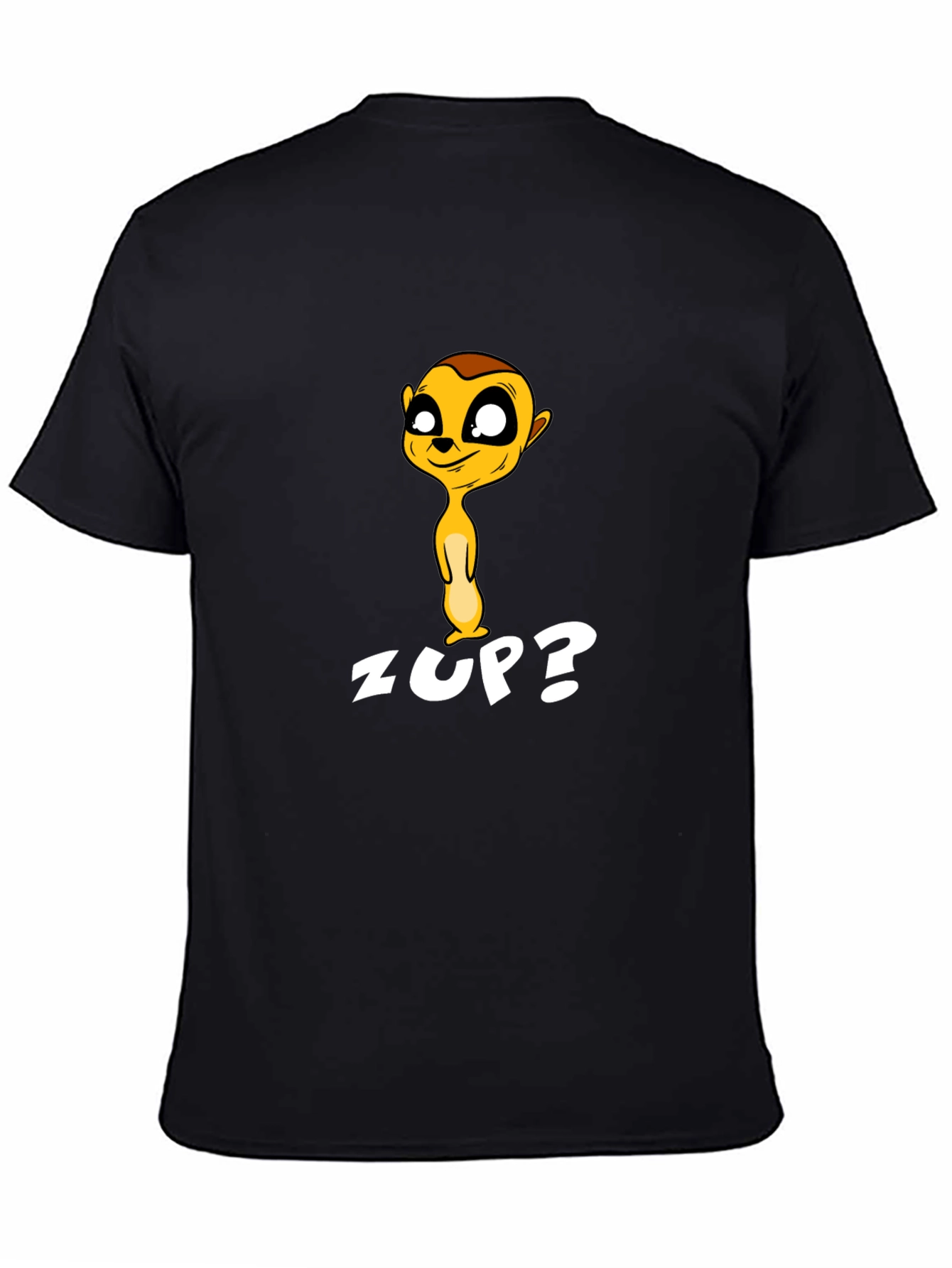 Zup! Meerkat Graphic Tee - Comfy Black T-Shirt