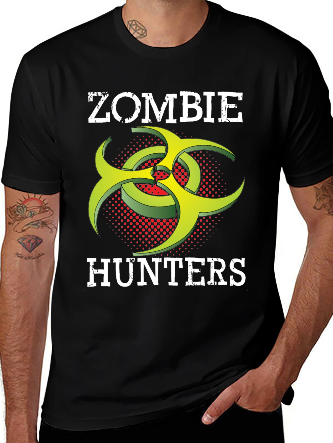 Zombie Hunters T-Shirt: Biohazard Symbol Tee