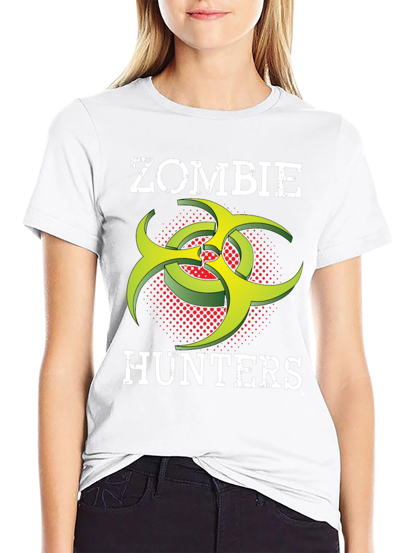 Zombie Hunters T-Shirt: Biohazard Symbol Tee