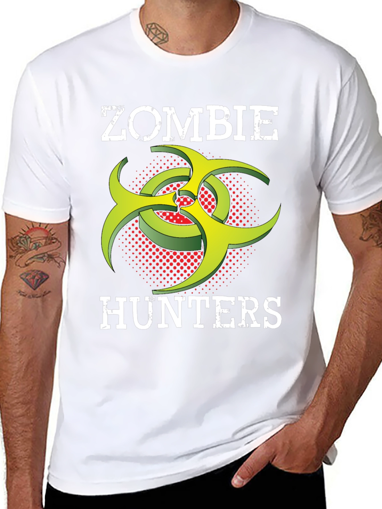 Zombie Hunters T-Shirt: Biohazard Symbol Tee