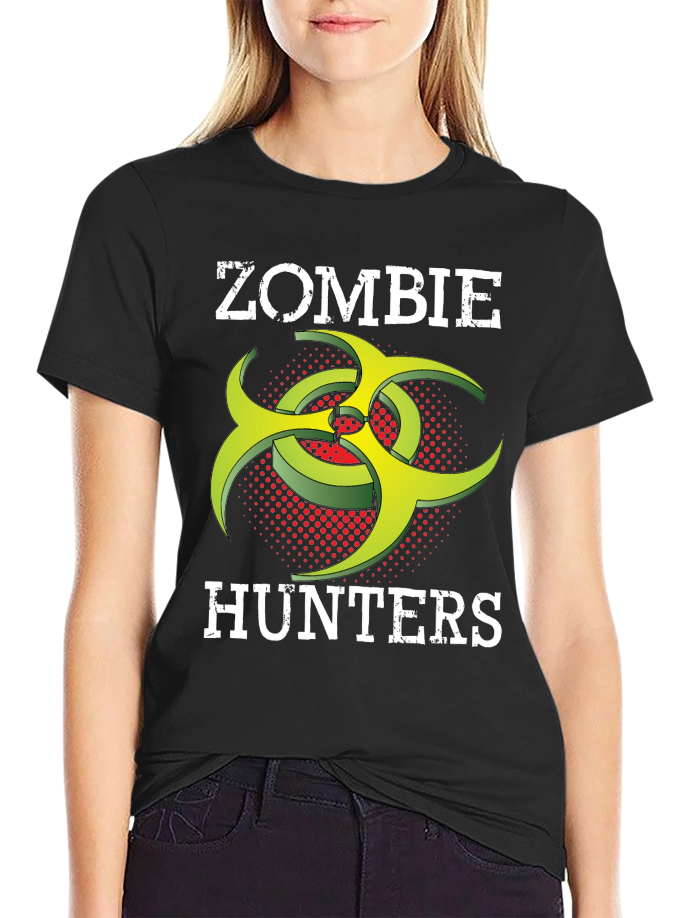 Zombie Hunters T-Shirt: Biohazard Symbol Tee