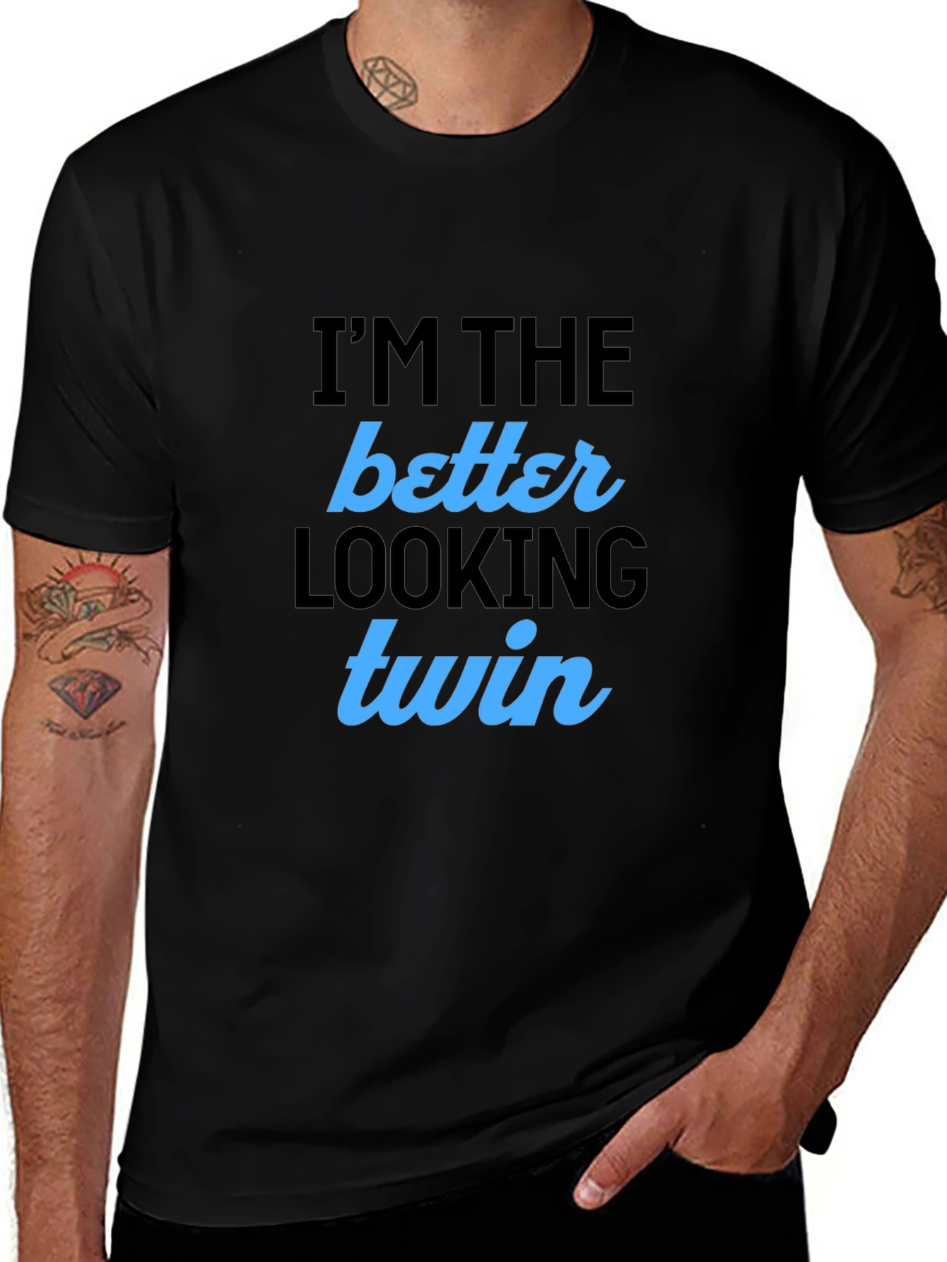 Better Looking Twin Black T-Shirt