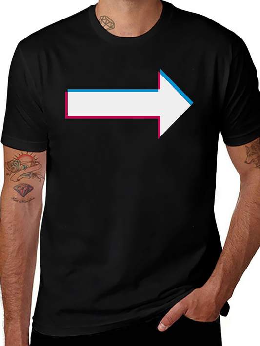Arrow Graphic Tee - Casual Black T-Shirt