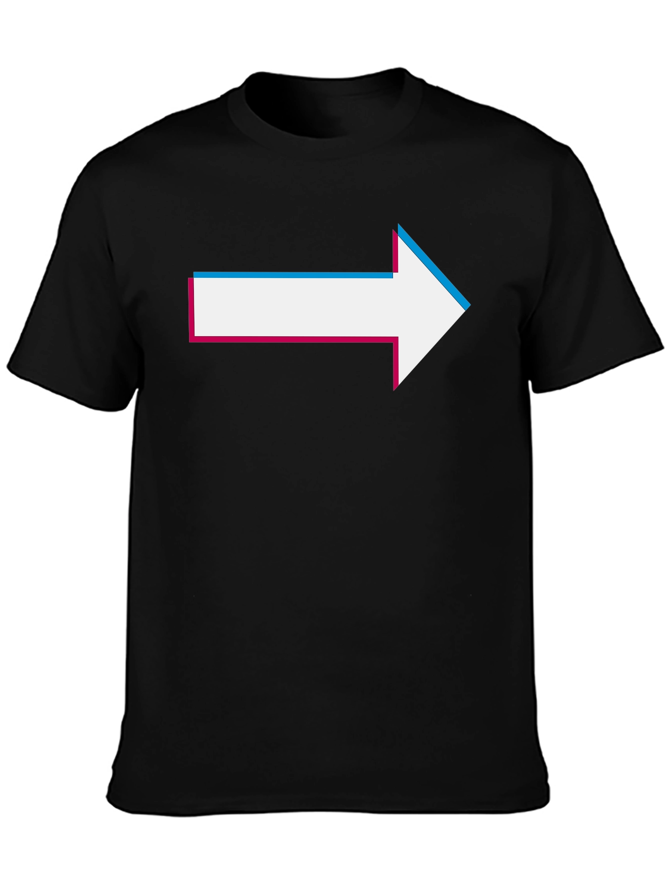 Arrow Graphic Tee - Casual Black T-Shirt