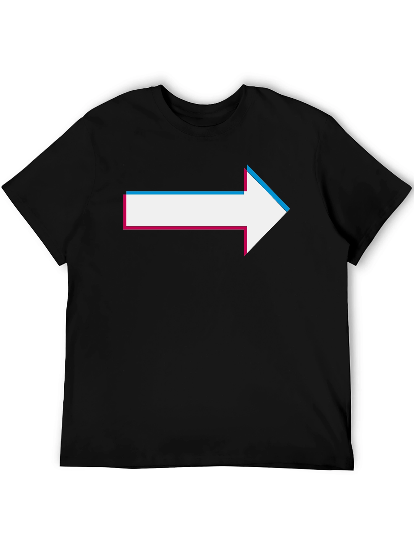 Arrow Graphic Tee - Casual Black T-Shirt