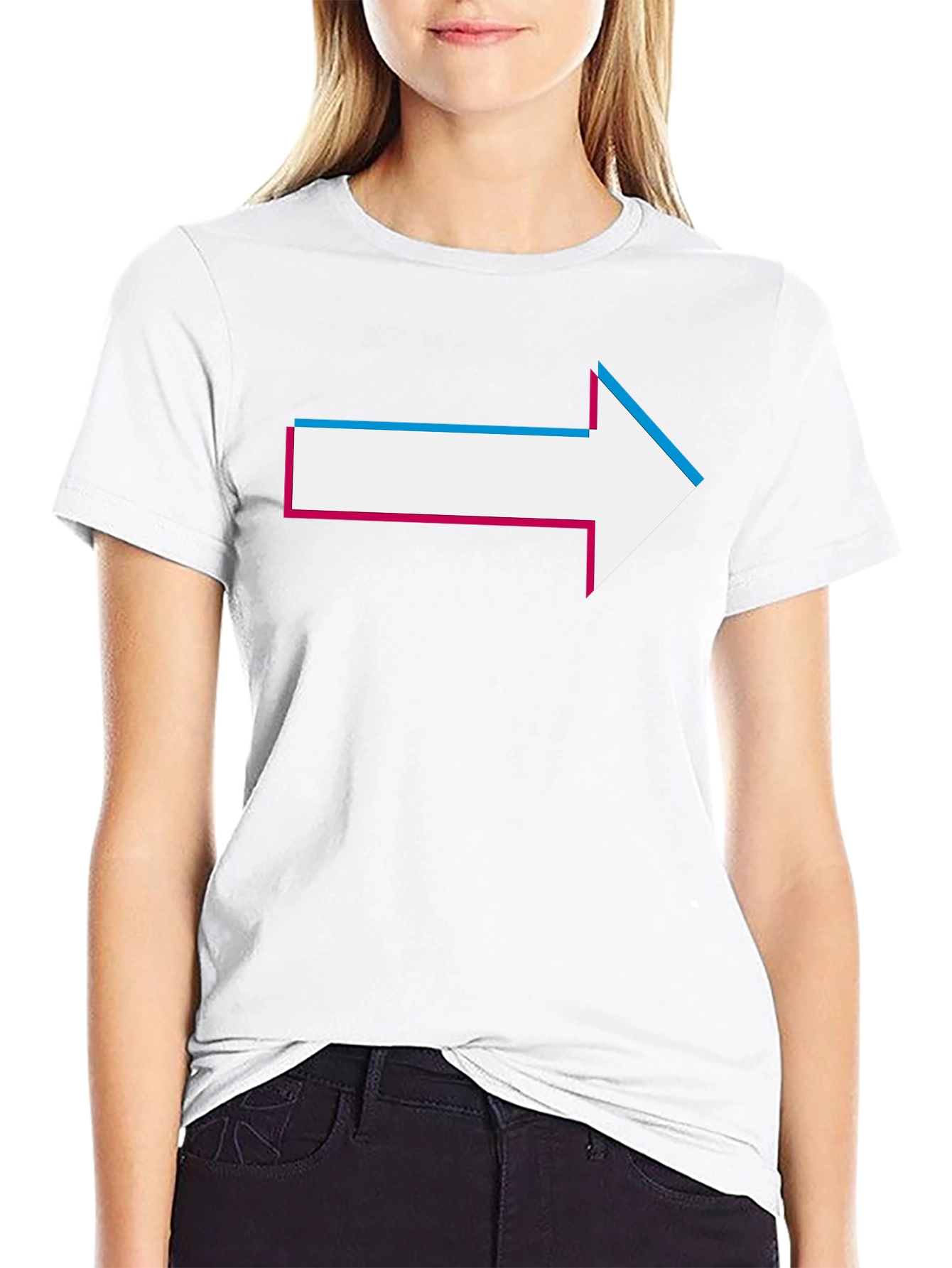 Arrow Graphic Tee - Casual Black T-Shirt