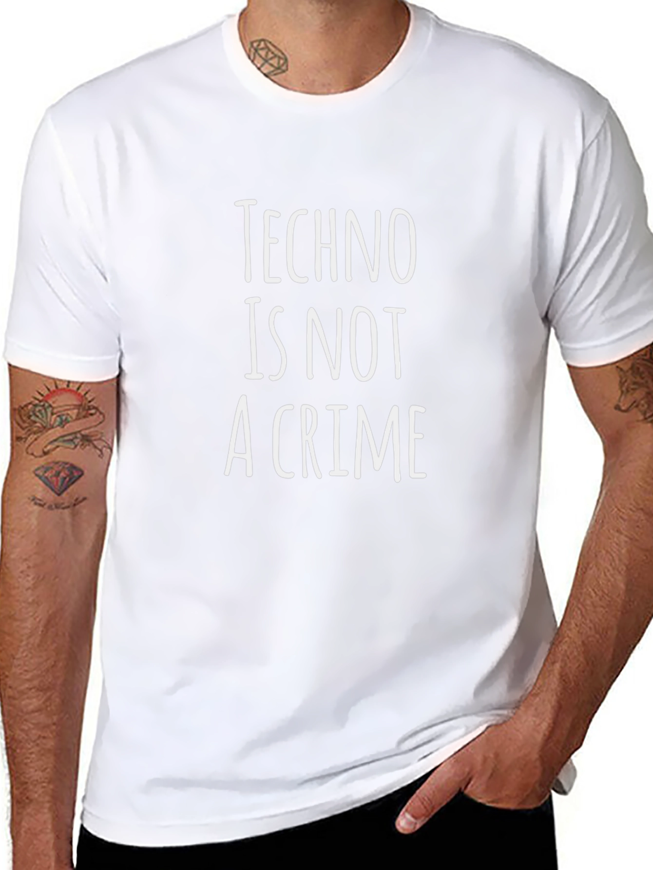 Techno is Not a Crime T-Shirt - Black