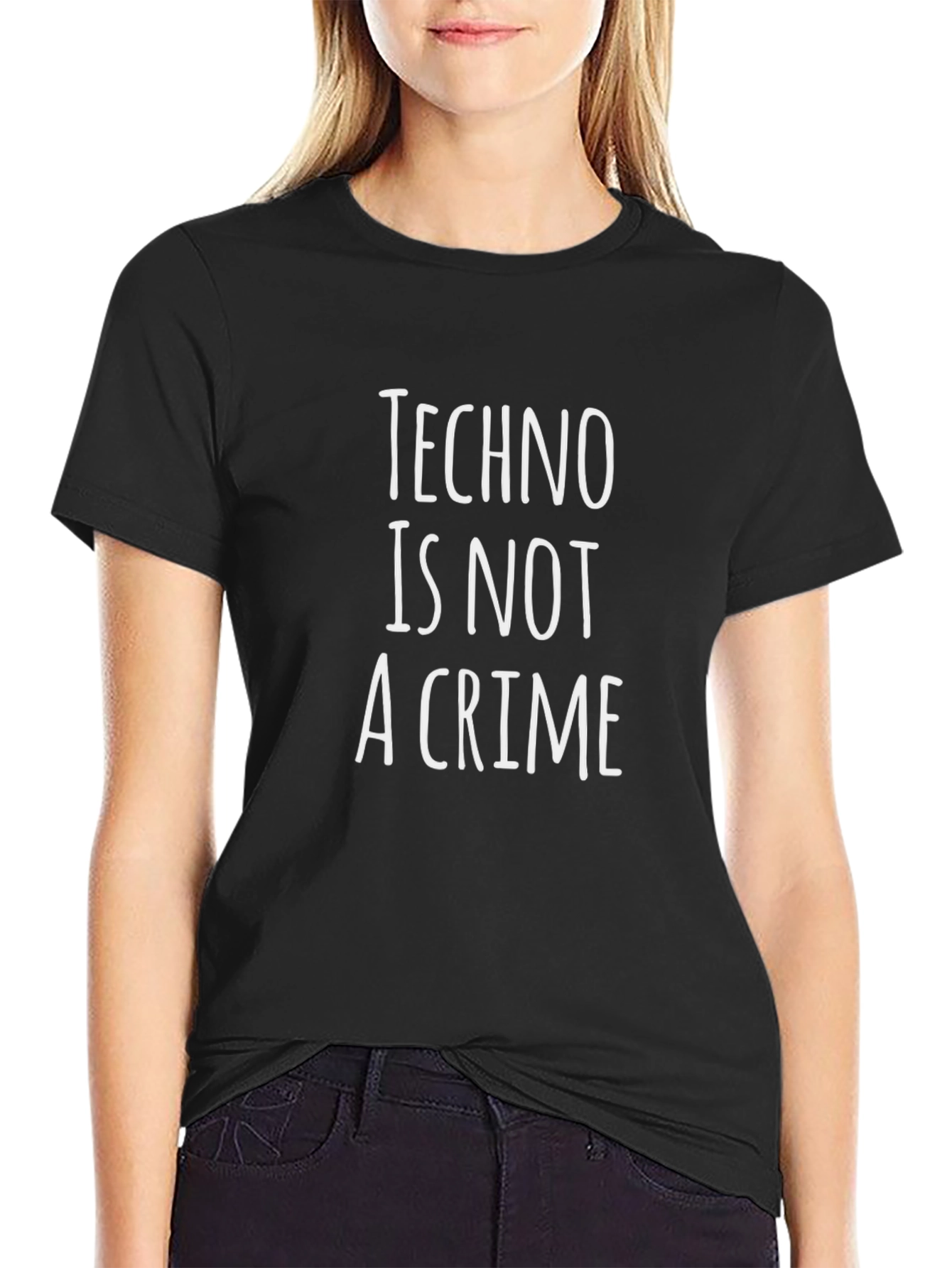 Techno is Not a Crime T-Shirt - Black