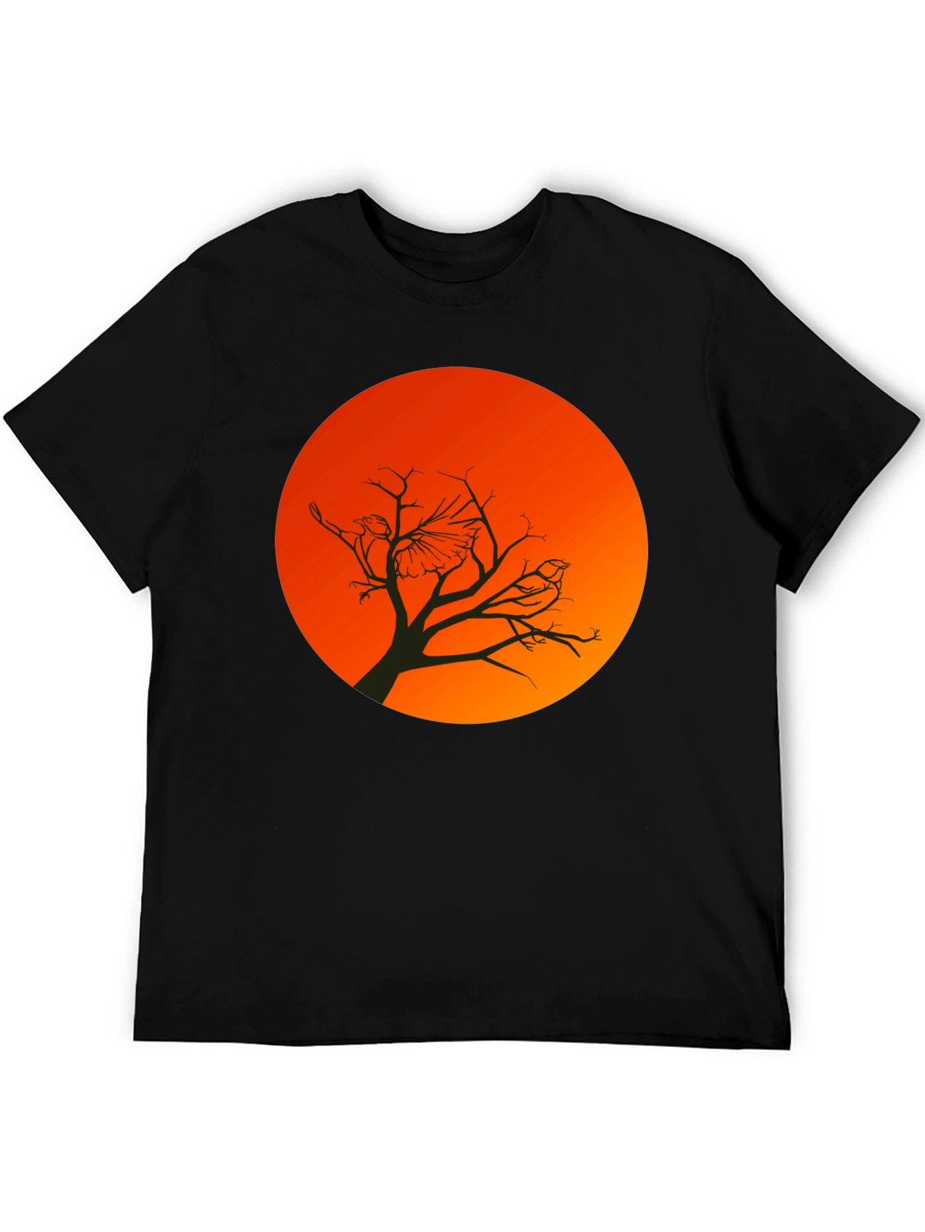 Sunset Bird Silhouette Graphic T-Shirt