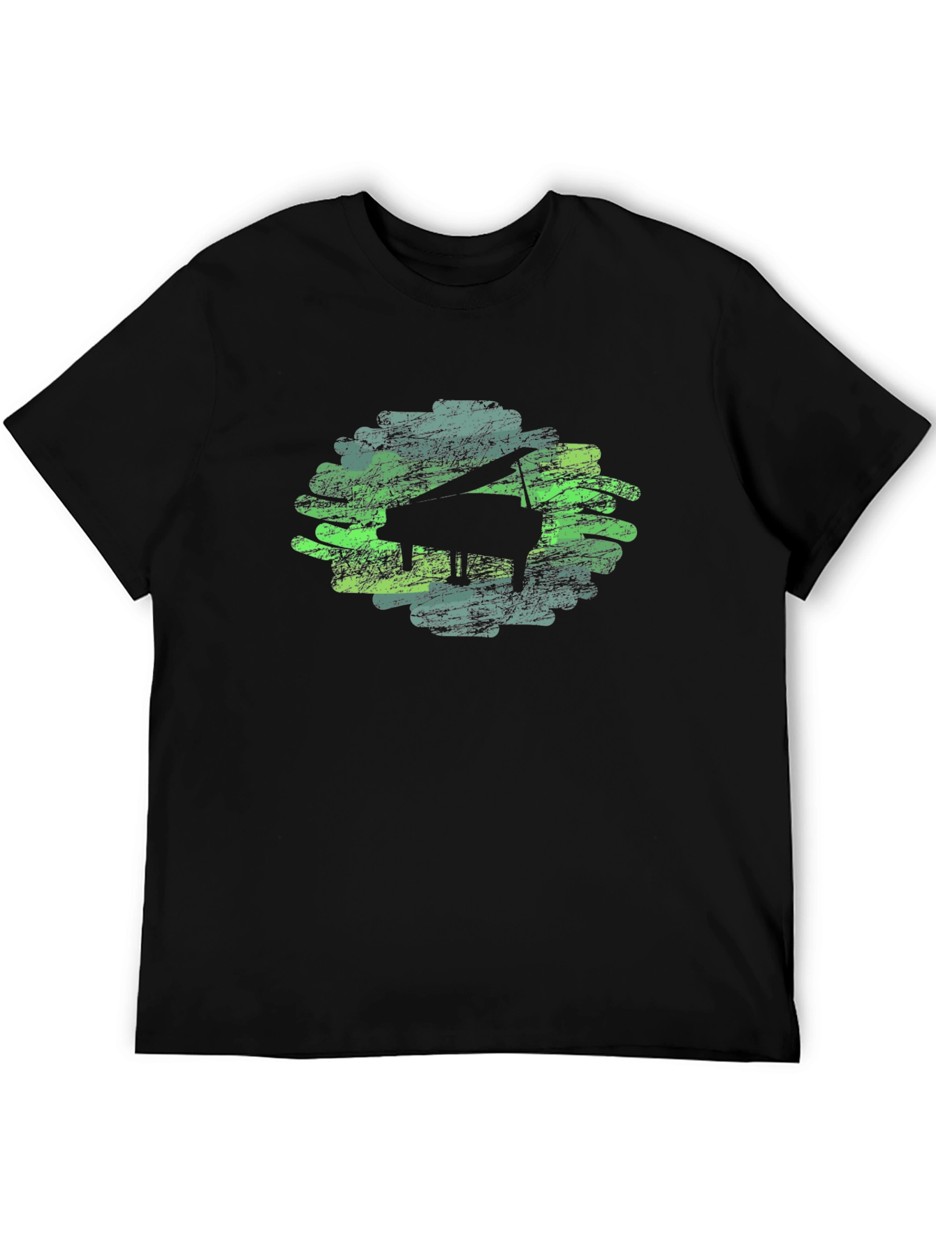 Piano Music Lover Black T-Shirt
