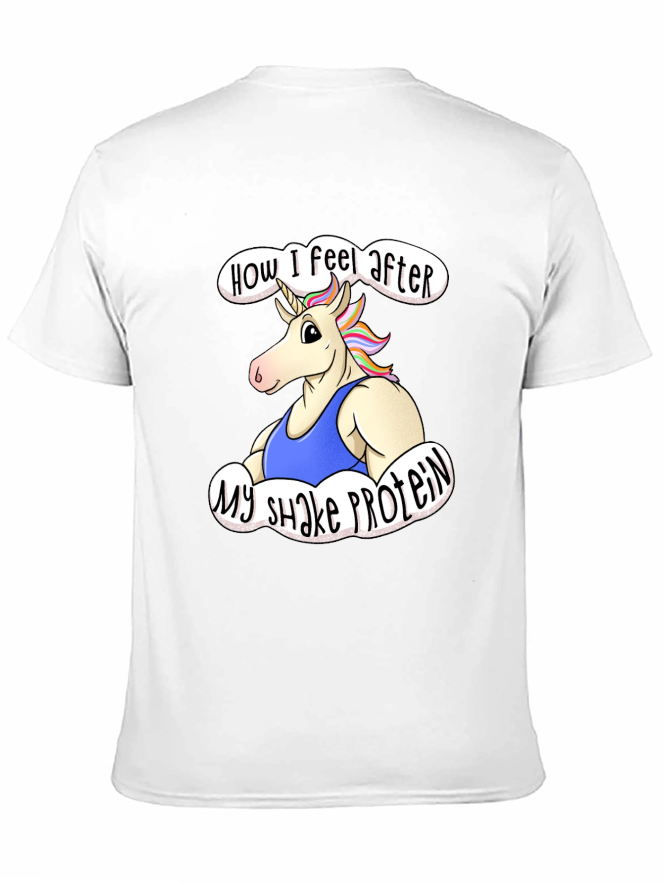 Unicorn Protein Shake Black T-Shirt