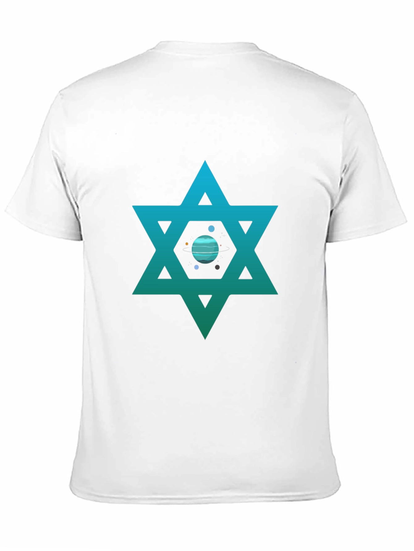 Star of David Planet Graphic T-Shirt