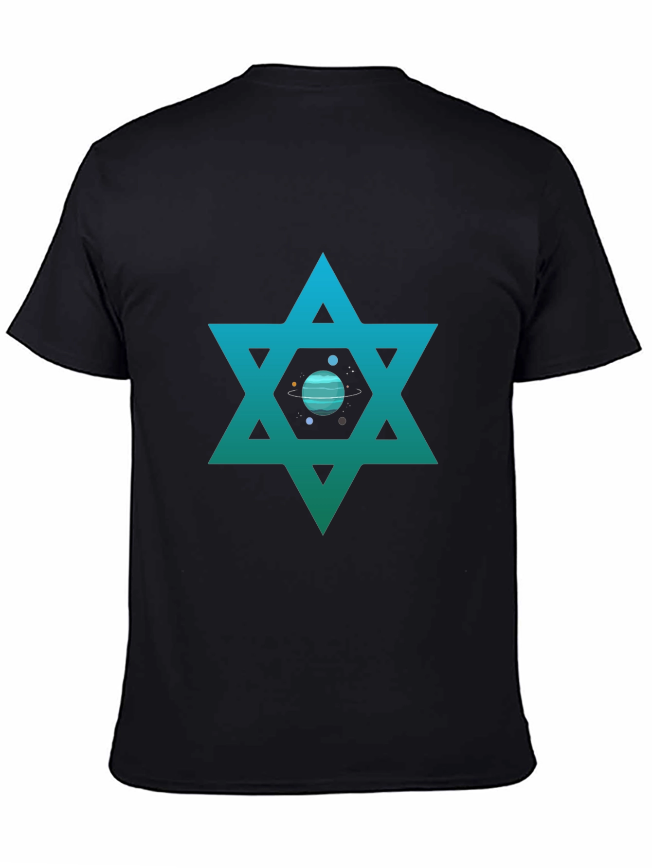 Star of David Planet Graphic T-Shirt