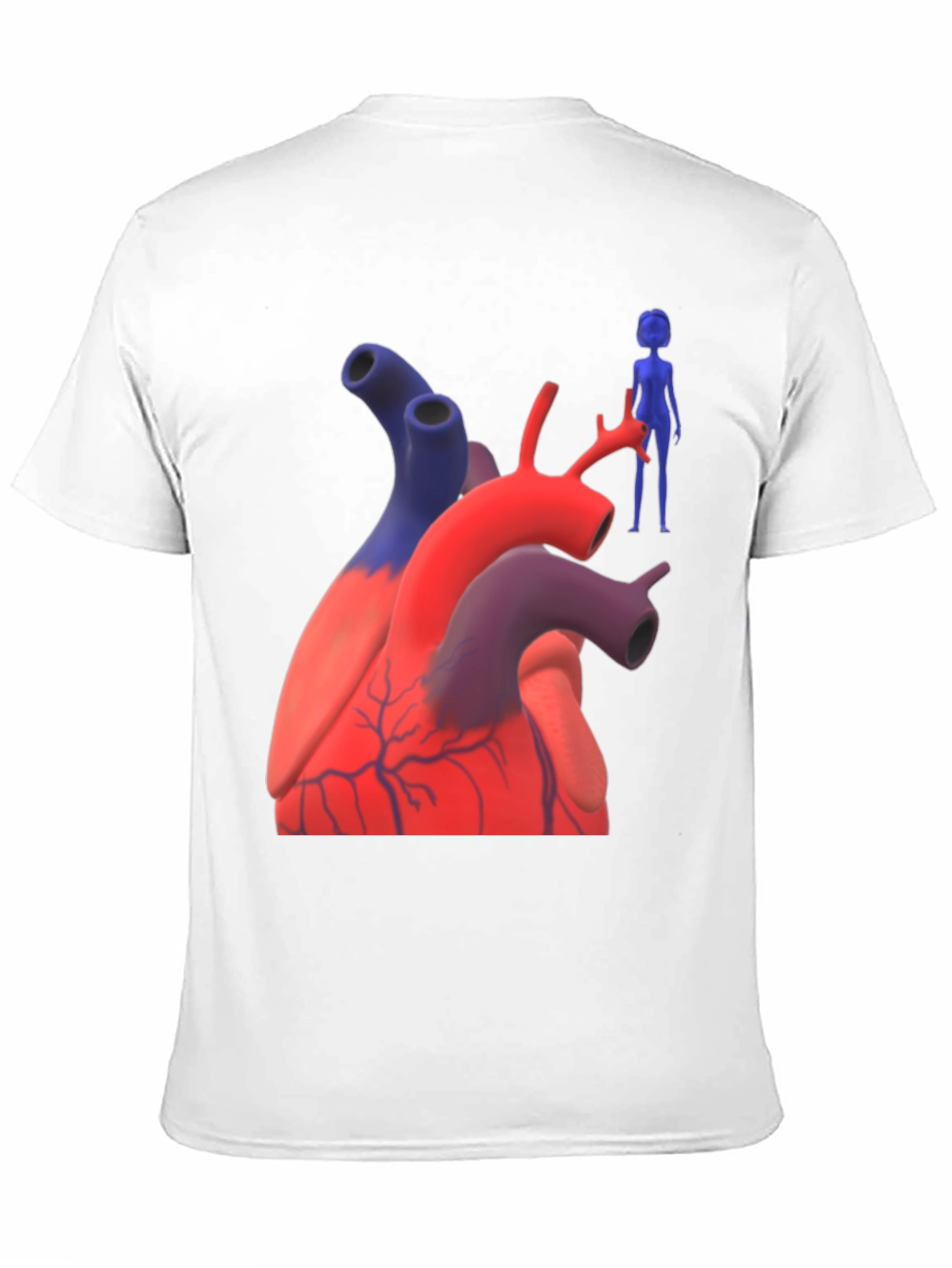 Anatomical Heart & Figure Graphic T-Shirt