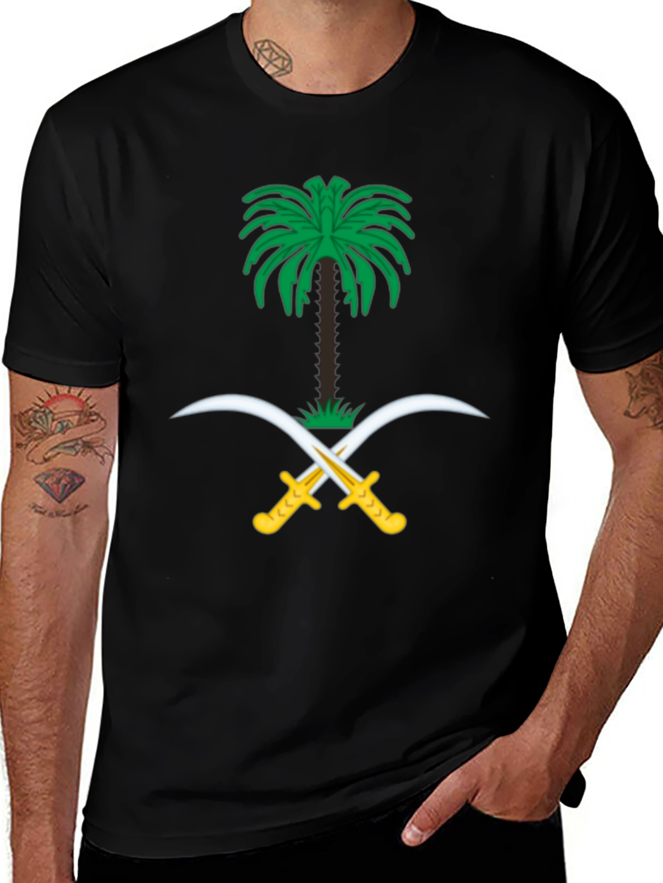 Saudi Arabia Emblem Black T-Shirt