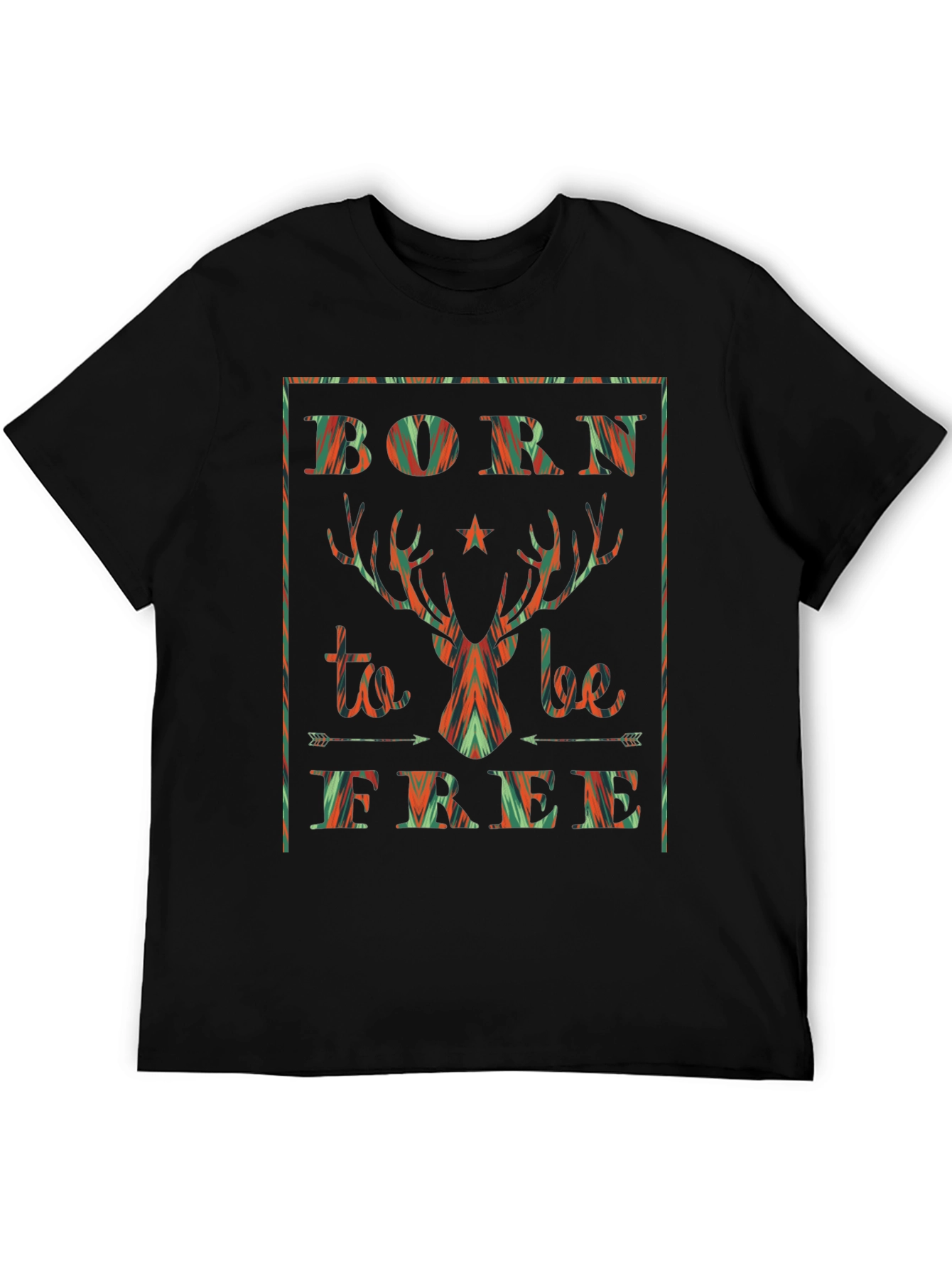 Born to Be Free Deer Graphic Tee