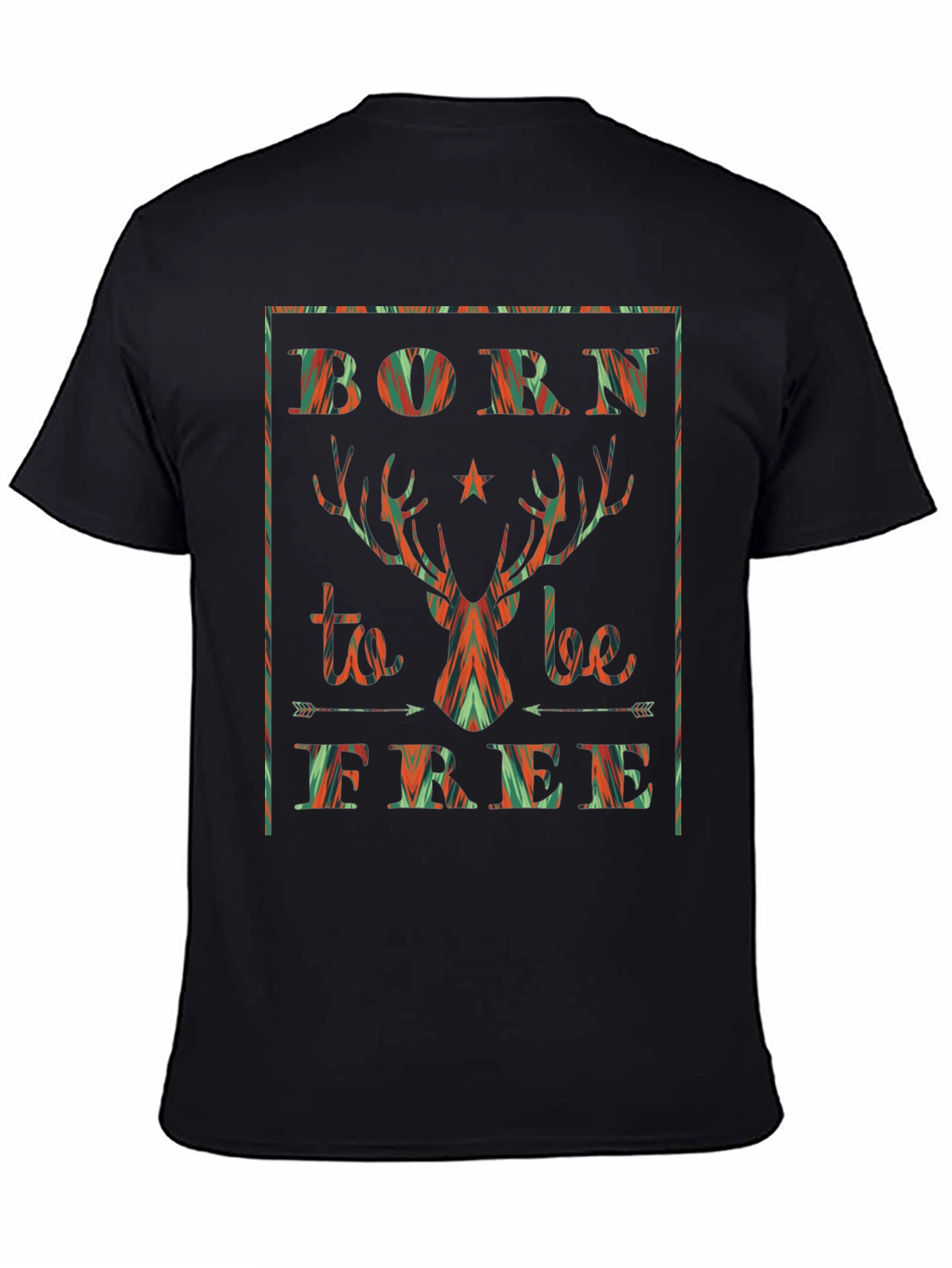 Born to Be Free Deer Graphic Tee