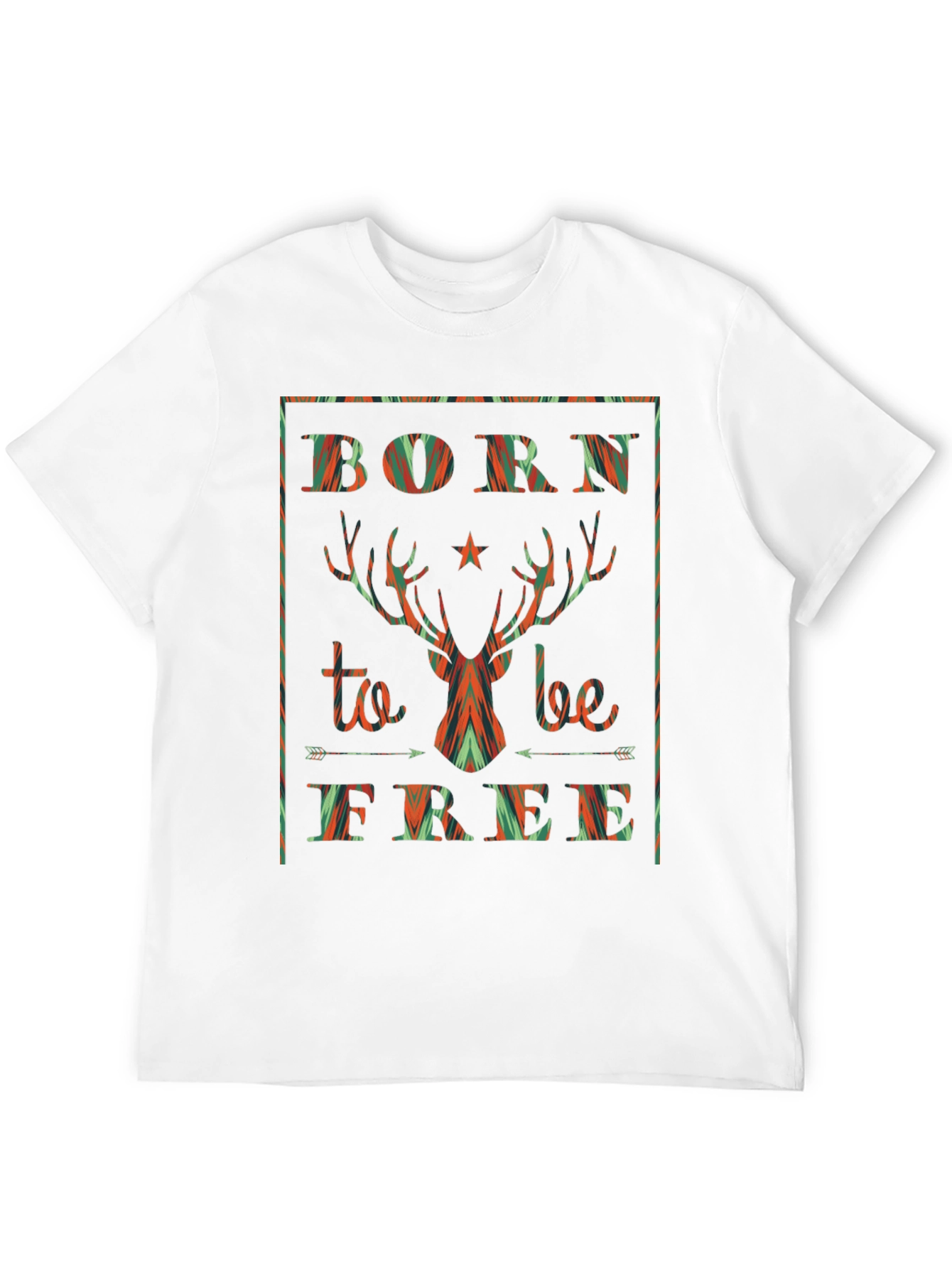 Born to Be Free Deer Graphic Tee