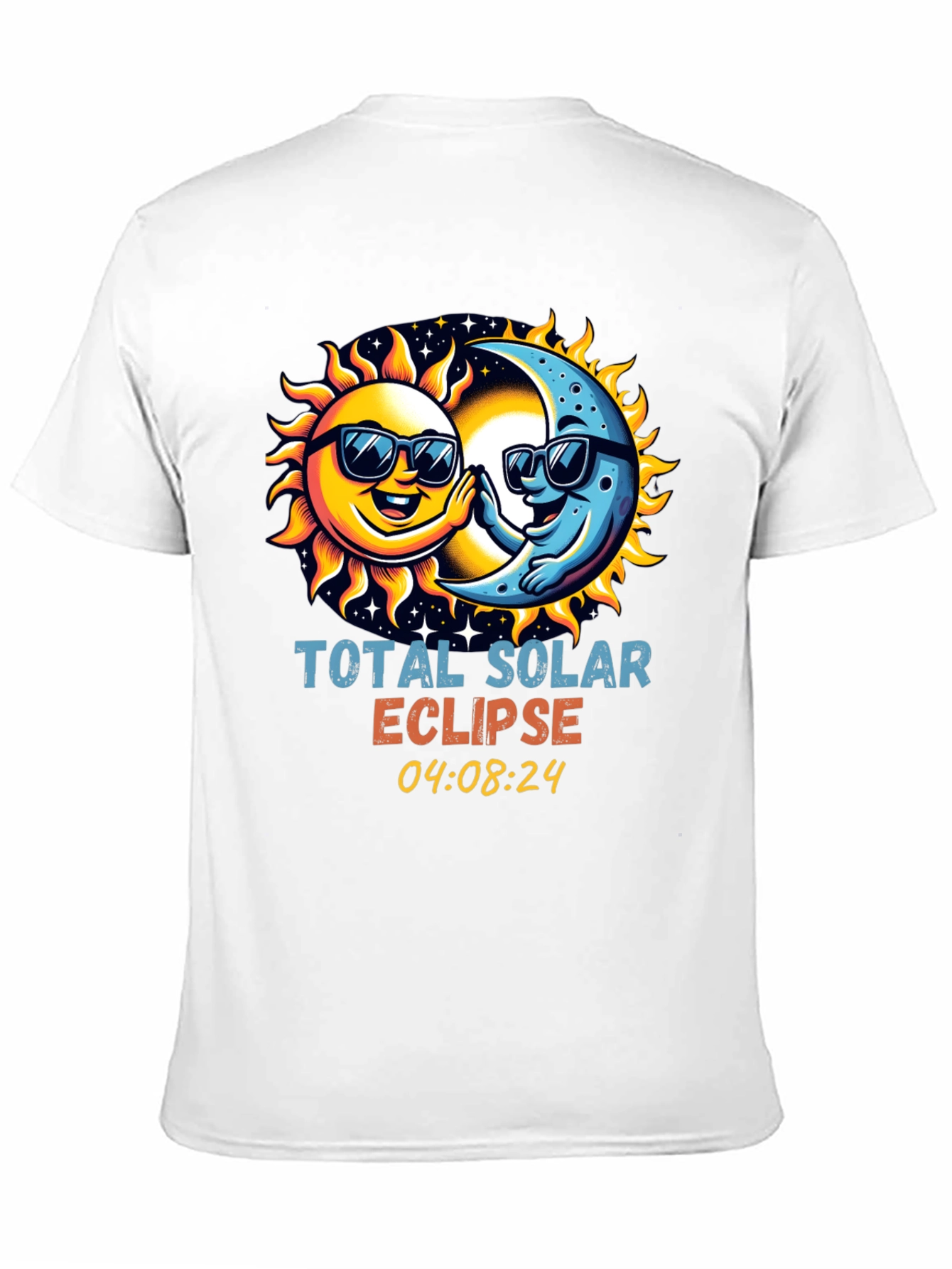 Total Solar Eclipse T-Shirt - Sun and Moon Design