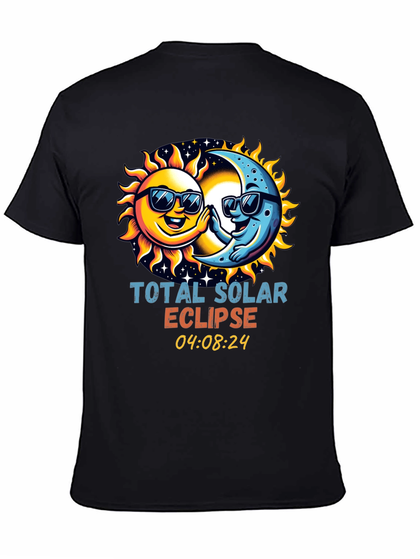 Total Solar Eclipse T-Shirt - Sun and Moon Design