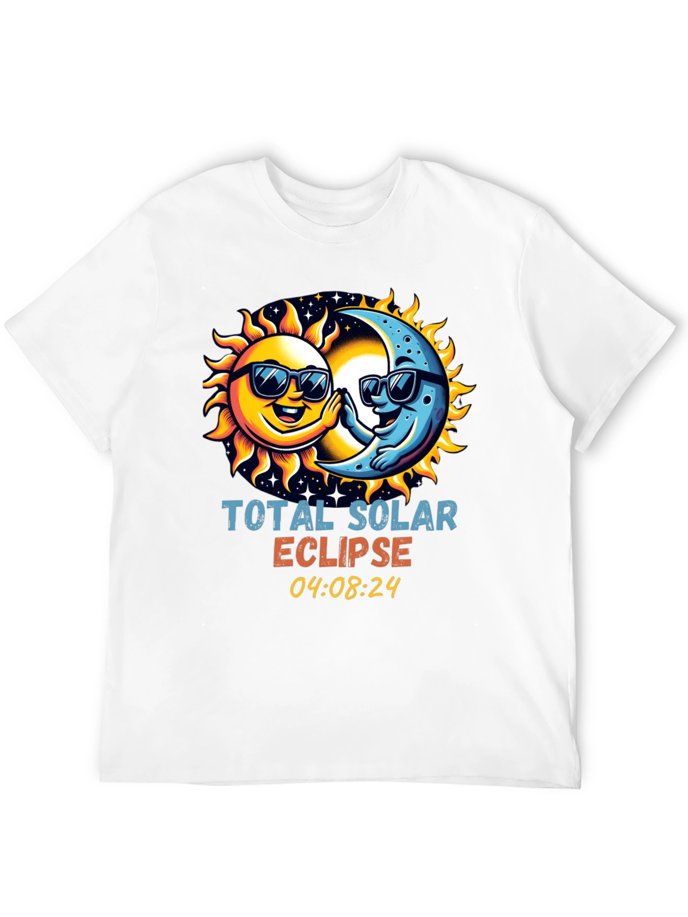 Total Solar Eclipse T-Shirt - Sun and Moon Design