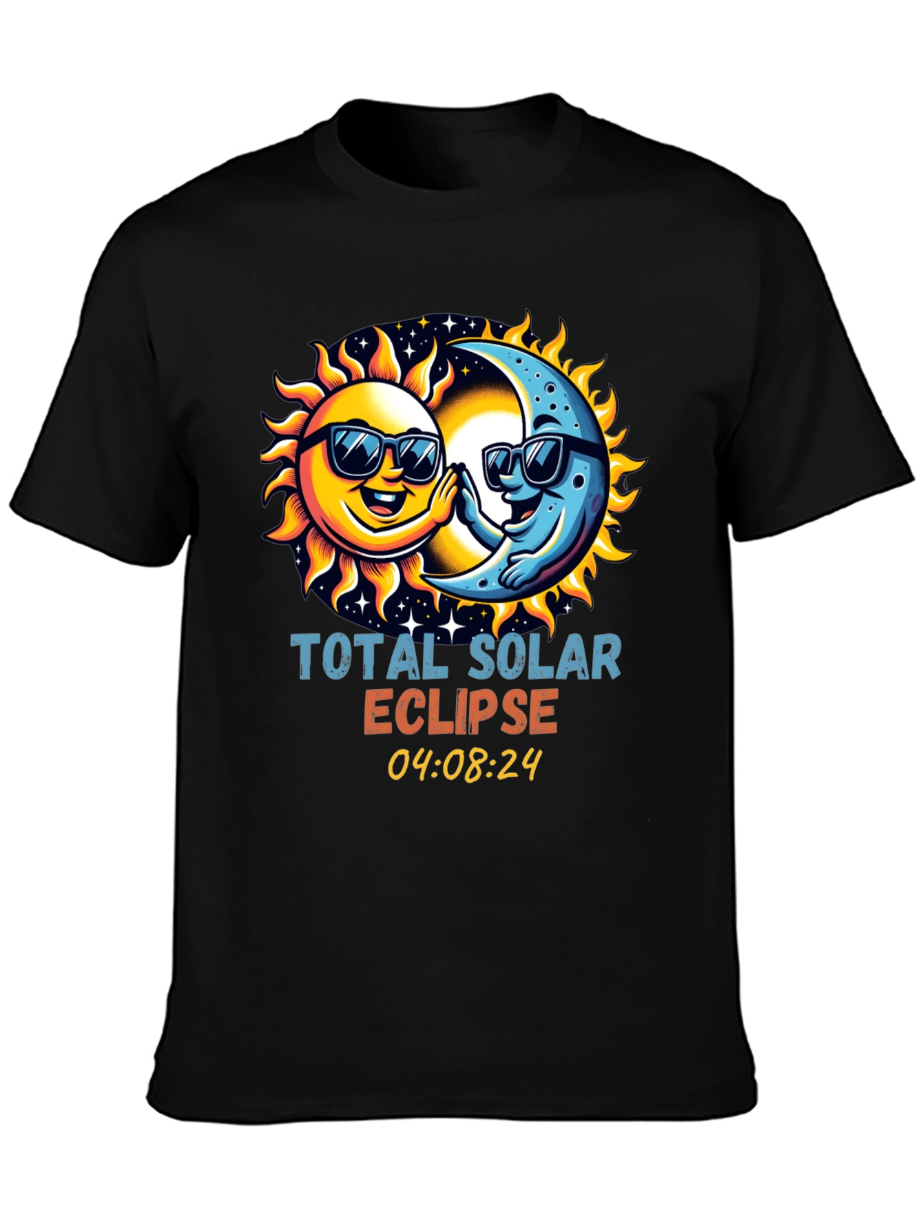 Total Solar Eclipse T-Shirt - Sun and Moon Design