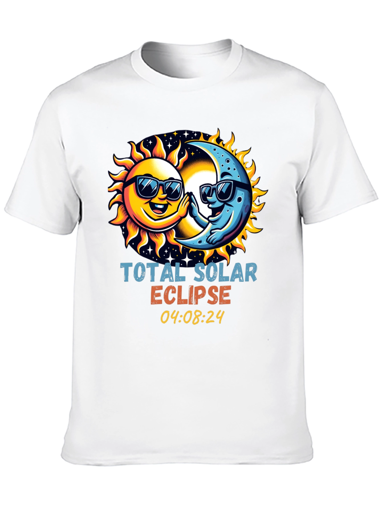 Total Solar Eclipse T-Shirt - Sun and Moon Design