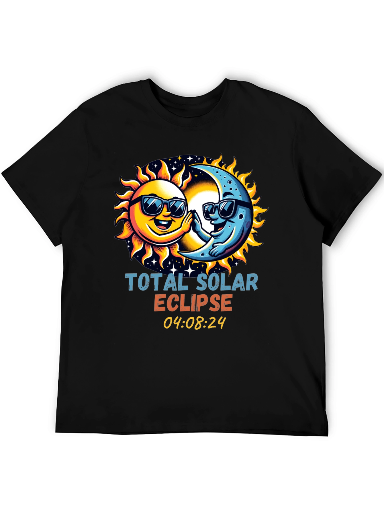 Total Solar Eclipse T-Shirt - Sun and Moon Design