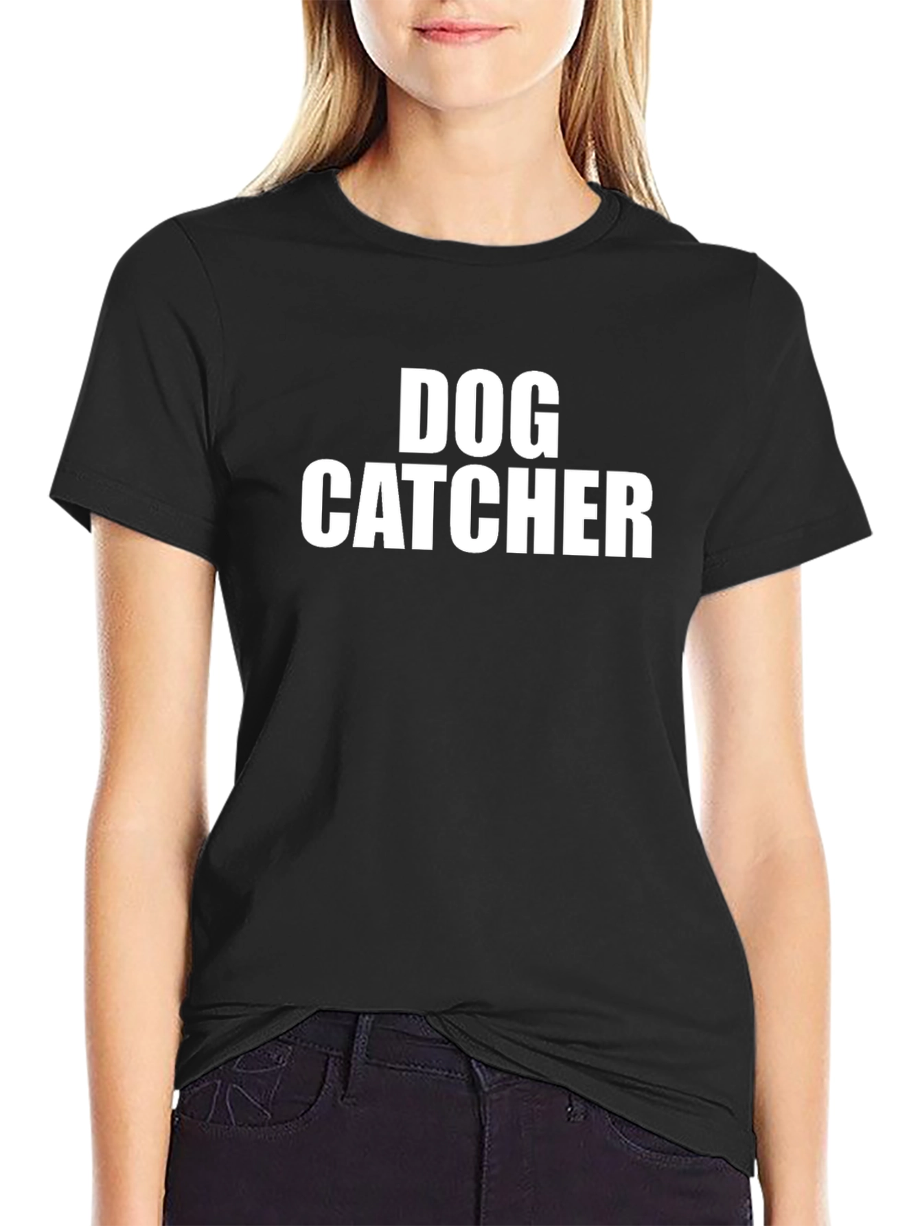 Dog Catcher Graphic T-Shirt - Black