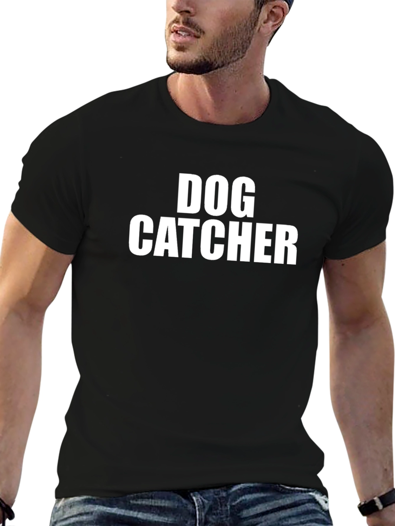 Dog Catcher Graphic T-Shirt - Black