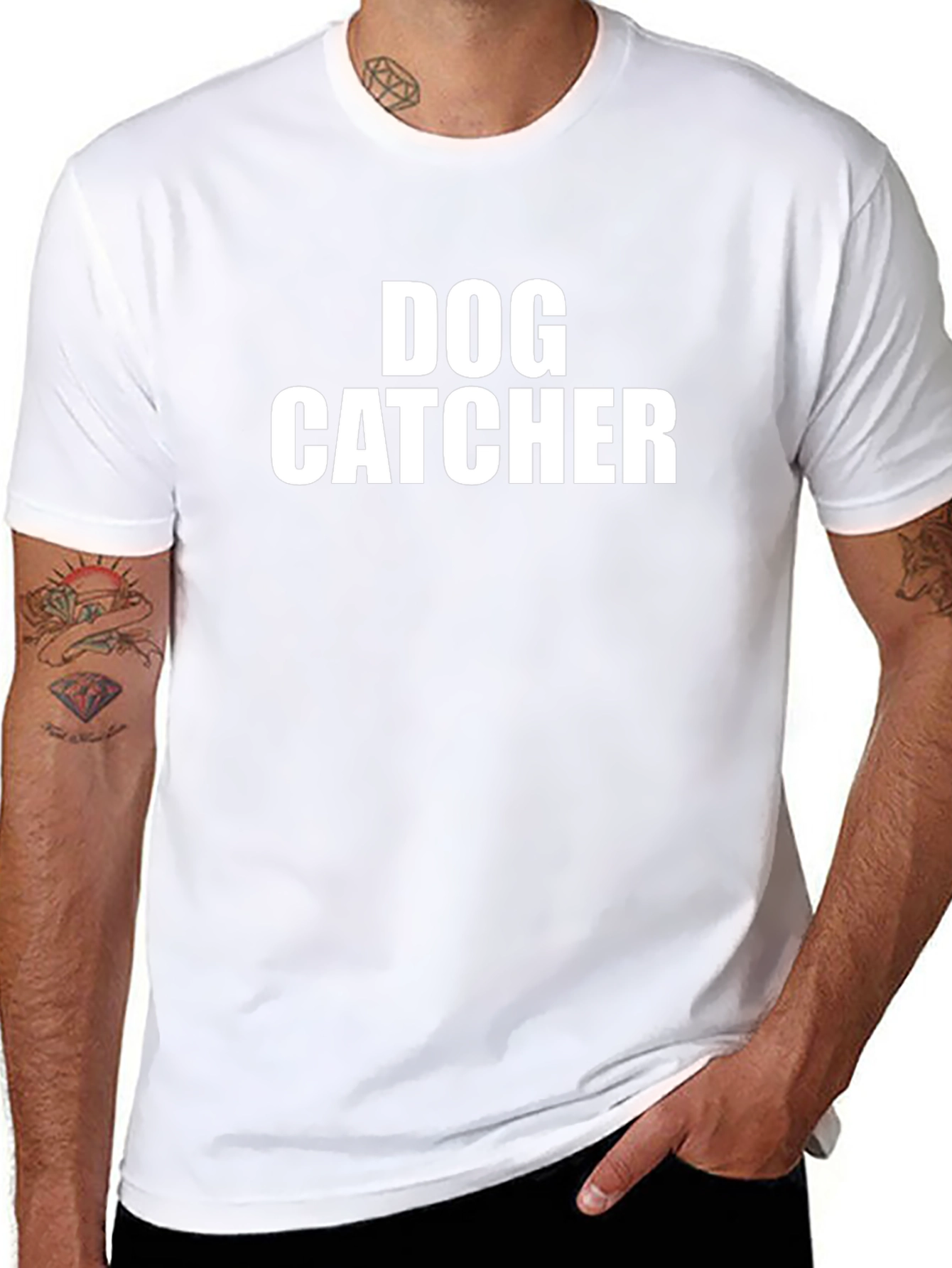Dog Catcher Graphic T-Shirt - Black