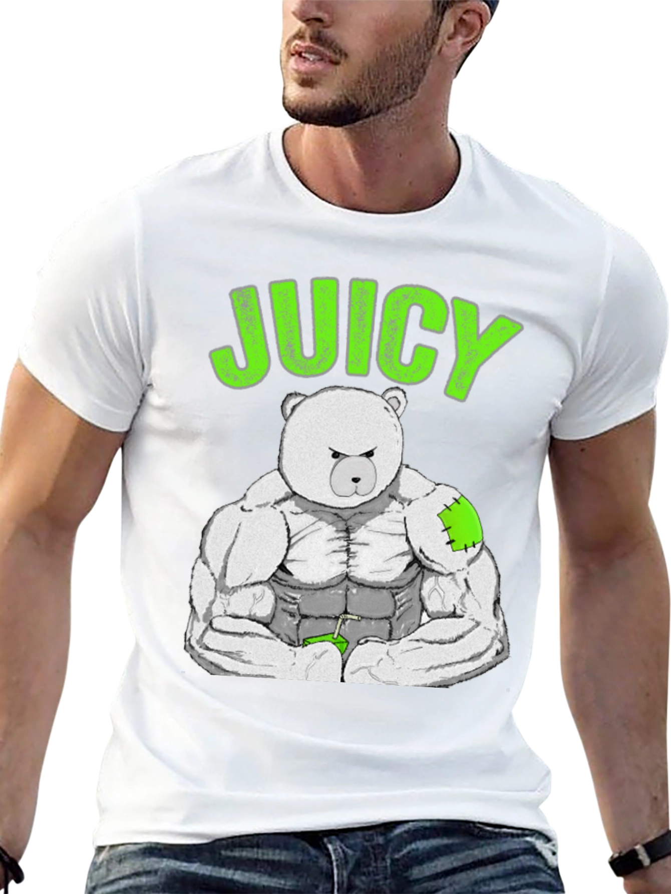 Juicy Buff Bear T-Shirt - Funny Gym Tee