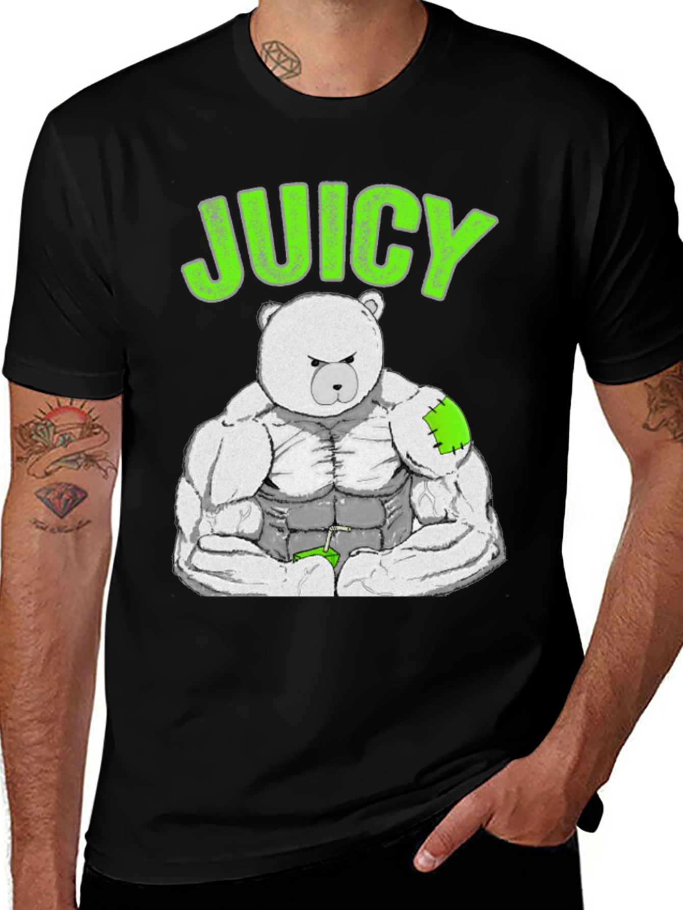 Juicy Buff Bear T-Shirt - Funny Gym Tee