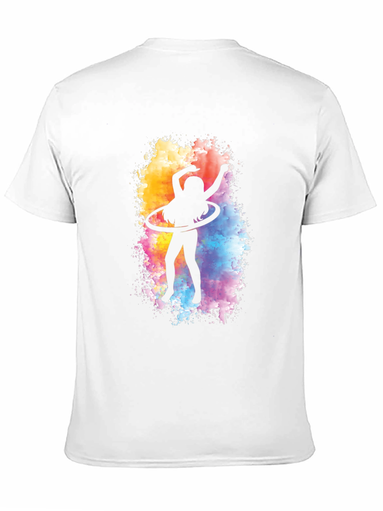 Hula Hoop Silhouette Graphic Tee - Black