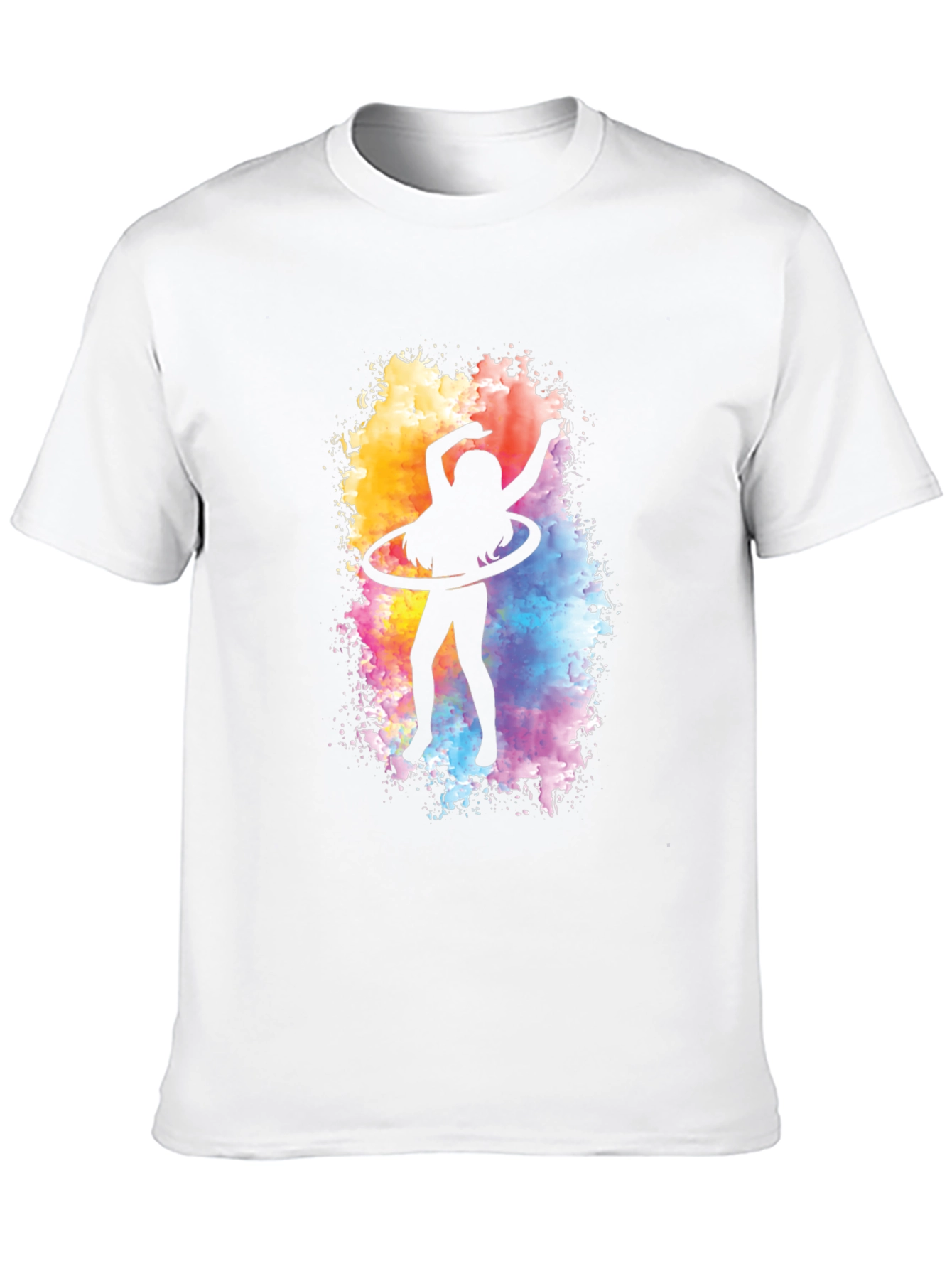 Hula Hoop Silhouette Graphic Tee - Black