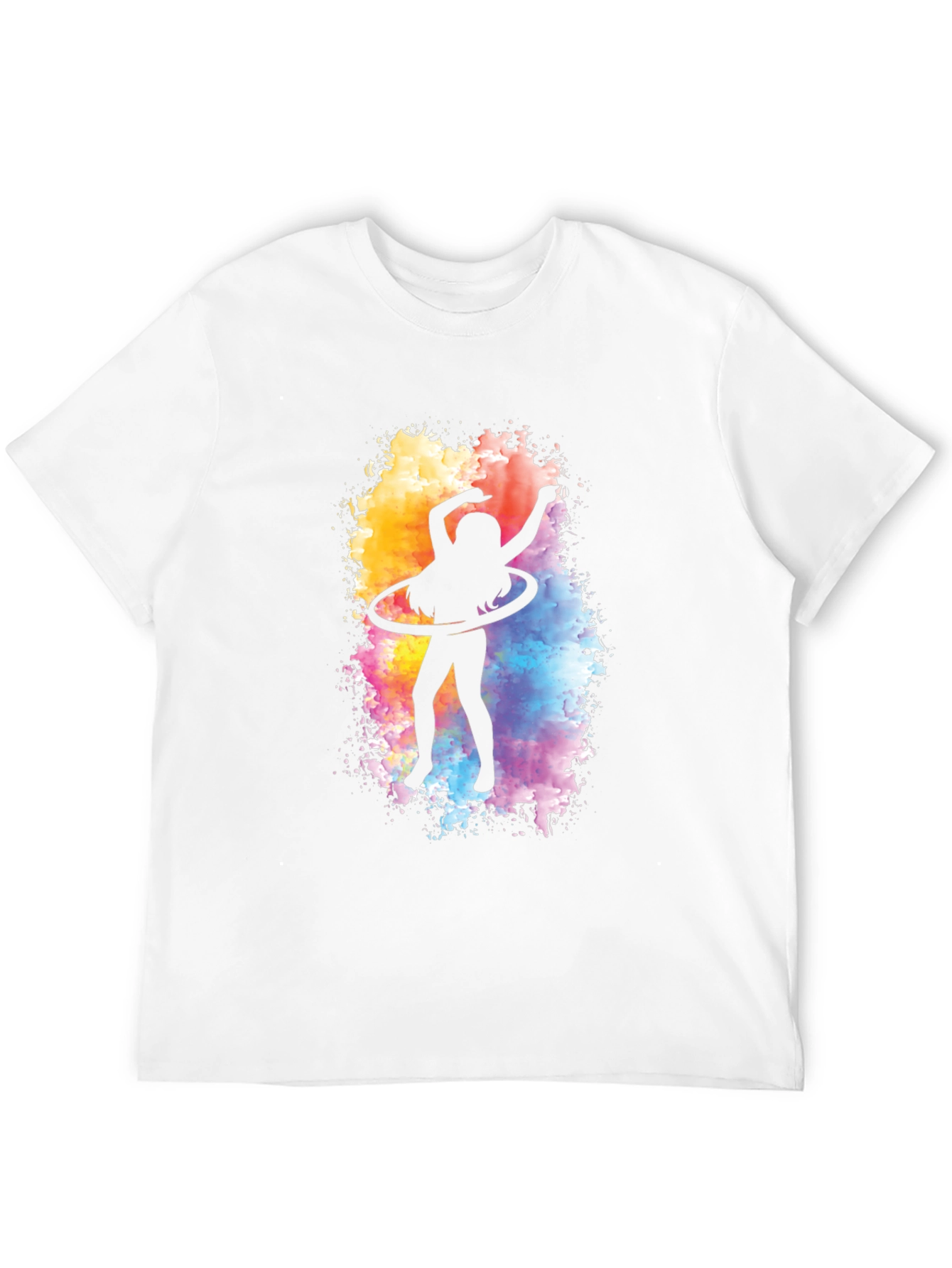 Hula Hoop Silhouette Graphic Tee - Black