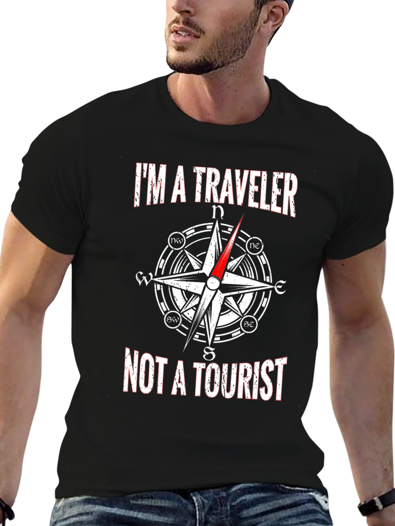 Traveler Compass Graphic Tee - Adventure Shirt
