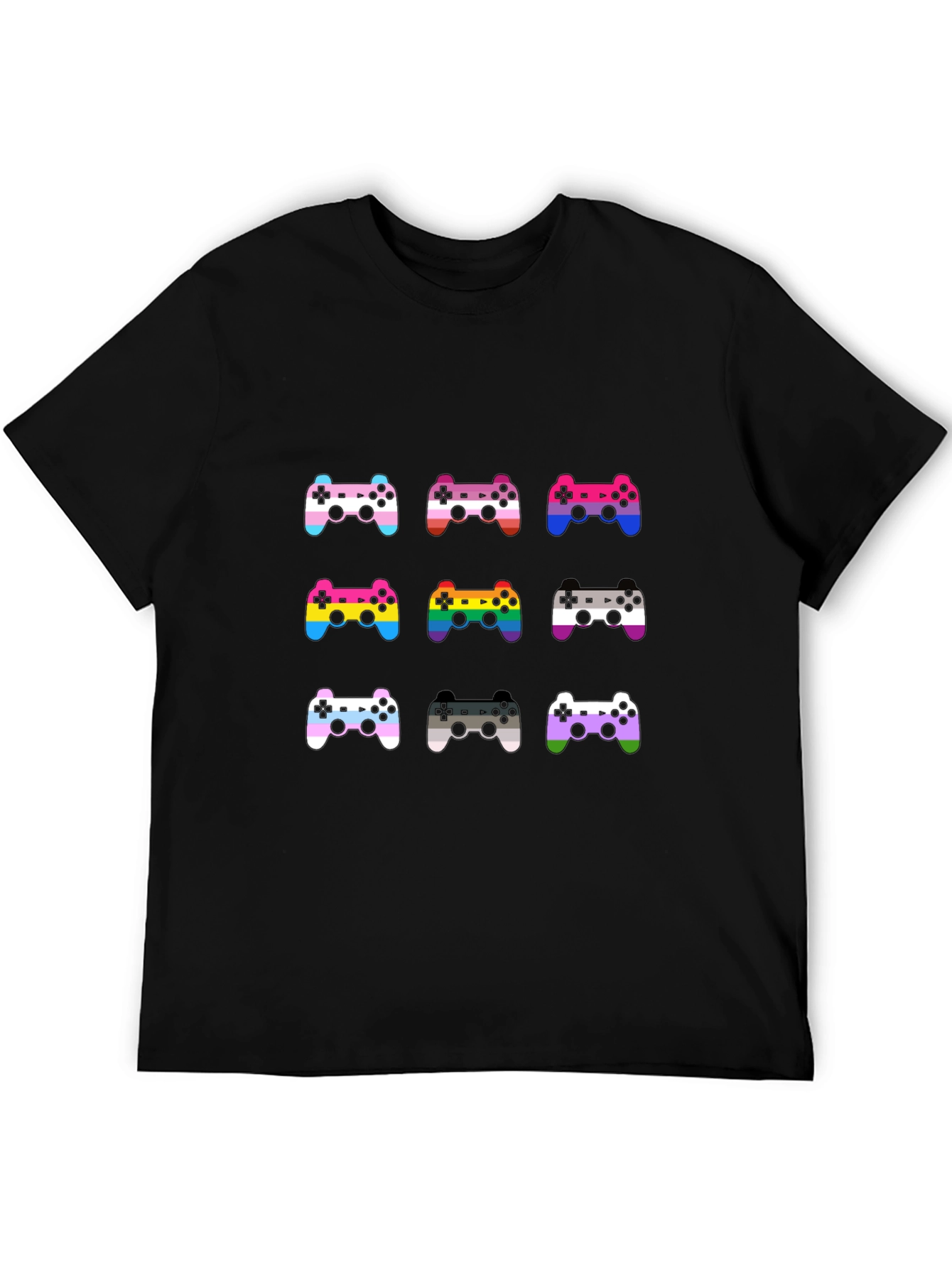 LGBTQ+ Gamer T-Shirt: Pride Controller Design