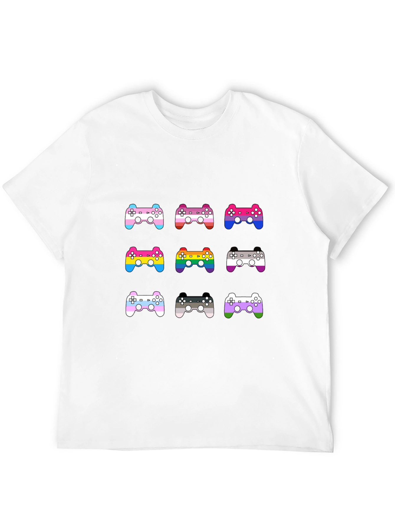 LGBTQ+ Gamer T-Shirt: Pride Controller Design