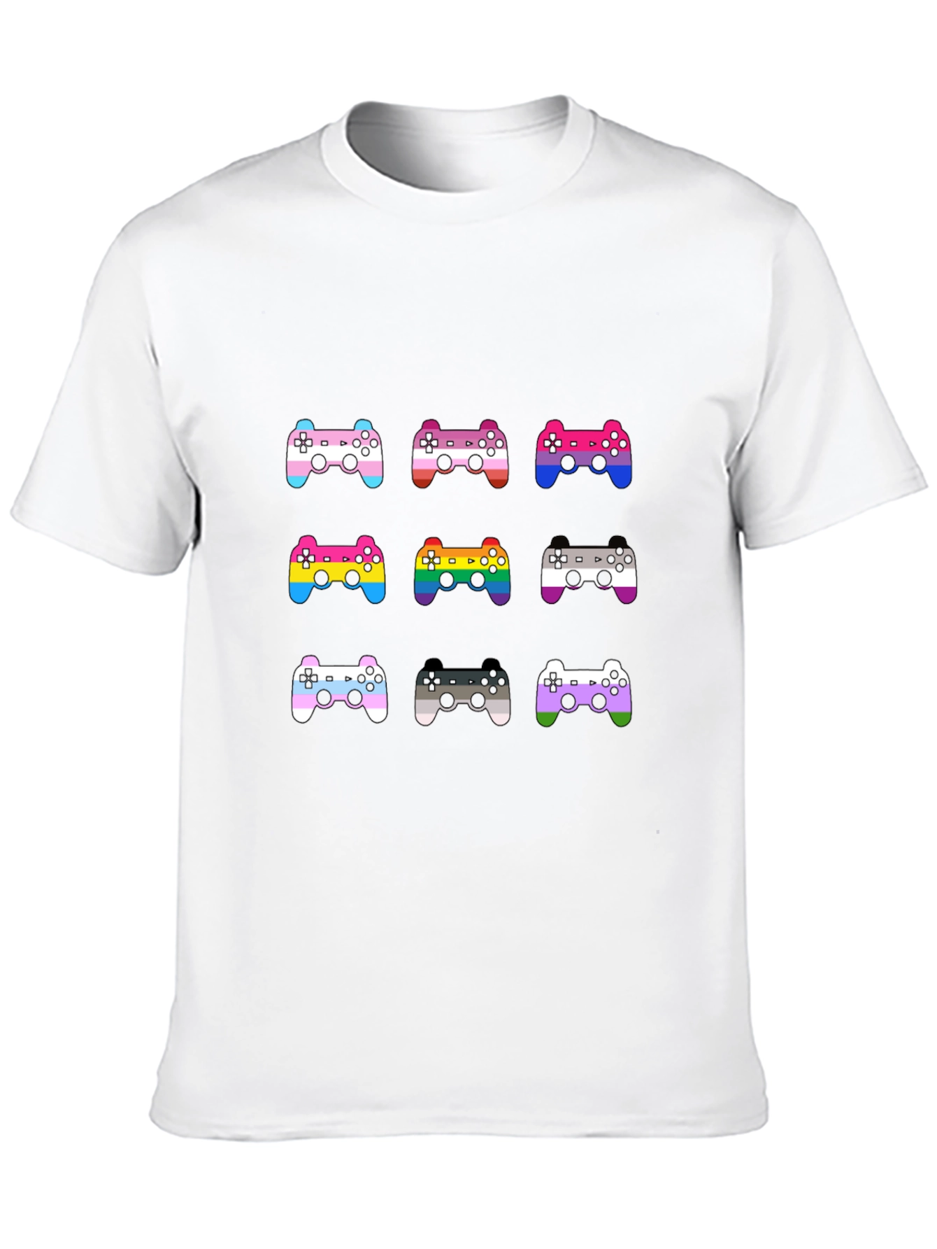 LGBTQ+ Gamer T-Shirt: Pride Controller Design